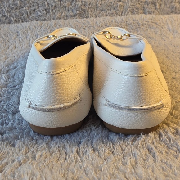Kate Spade New York Loafers Leather White Spade Horsebit Womens 6.5B EU 37 - Picture 5 of 9